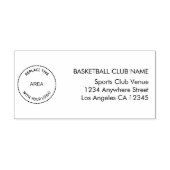 Aangepast Logo Basketball Club Return Name Address Rubberstempel (Afrduk)