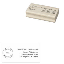 Aangepast Logo Basketball Club Return Name Address Rubberstempel