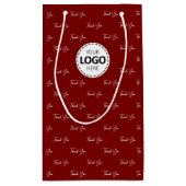 Aangepast logo bedankpatroon rood klein cadeauzakje (Achterkant)
