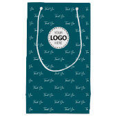 Aangepast logo Bedankt motief turkoois Klein Cadeauzakje (Voorkant)