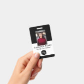 Aangepast Logo bedrijf, aangepast rood zwart Badge (Handheld)