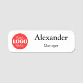 Aangepast logo bedrijf medewerker naamplaatje (Voorkant)