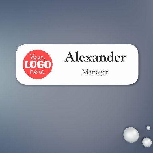Aangepast logo bedrijf medewerker naamplaatje