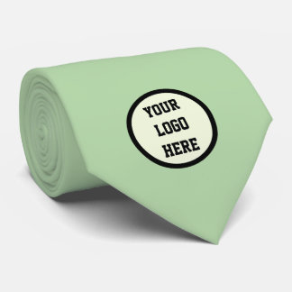 Aangepast logo bedrijf mintgroene zakelijke corpor stropdas