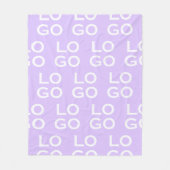 Aangepast logo Bedrijf of onderneming op lavendel Fleece Deken (Voorkant)