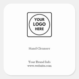 Aangepast logo | Bedrijfs Covid-19-veiligheidsetik Vierkante Sticker