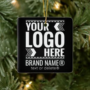 Aangepast logo, bedrijfs- of merklogo gepersonalis keramisch ornament