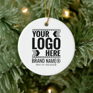 Aangepast logo, bedrijfs- of merklogo gepersonalis keramisch ornament