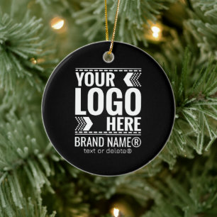 Aangepast logo, bedrijfs- of merklogo gepersonalis keramisch ornament