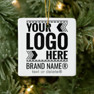 Aangepast logo, bedrijfs- of merklogo gepersonalis keramisch ornament