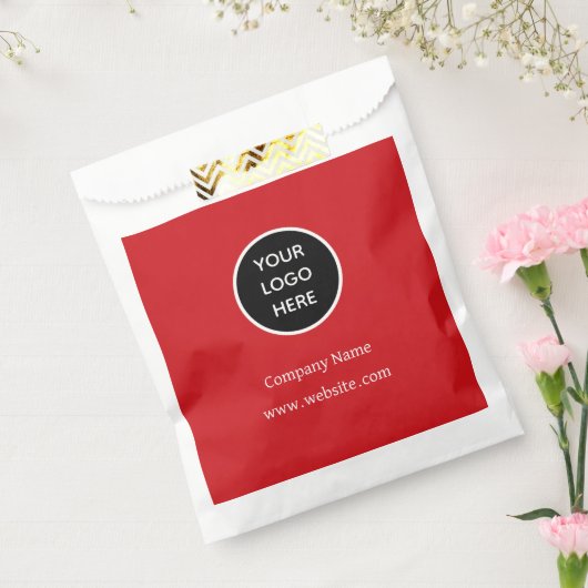 Aangepast Logo Bedrijfs Rood Zakelijk Bedankzakje (Gezegeld)