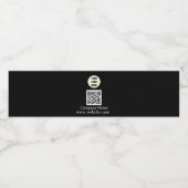 Aangepast Logo Bedrijfs Zwart QR Code Waterfles Etiket (Enkel label)