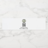 Aangepast Logo Bedrijfs Zwart Wit Zakelijk QR Code Waterfles Etiket (Enkel label)