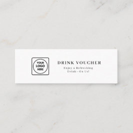 Aangepast logo | Bedrijfsdrankbon ontwerp voor eve Mini Visitekaartje