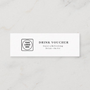 Aangepast logo   Bedrijfsdrankbon ontwerp voor eve Mini Visitekaartje