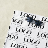 Aangepast Logo bedrijfspatroon voor rechthoek Strandlaken (In situ)