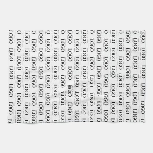 Aangepast Logo bedrijfspatroon voor rechthoek Theedoek (Horizontaal)