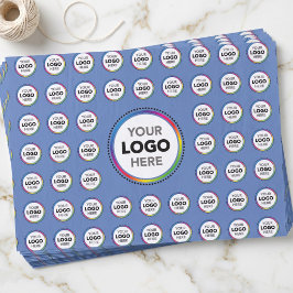 Aangepast logo blauw branding - verpakkingsmateria tissuepapier