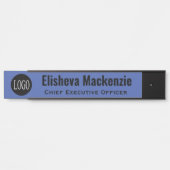 Aangepast Logo Blauw Kantoor Deurnaam Bord Deurbordje (Voorkant)