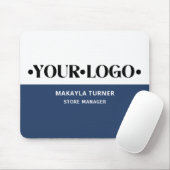 Aangepast Logo Blauw Muismat (Met muis)