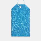Aangepast logo blauw water getextureerd cadeaulabel (Achterkant)