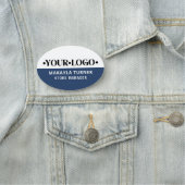 Aangepast Logo Blauw Werknemer  Naamplaatje (In situ)