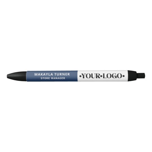 Aangepast logo blauw zwarte inkt pen (Voorkant)