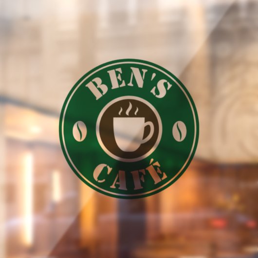 Aangepast logo-blikbord voor koffiewinkel raamsticker (Vel 2)
