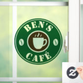 Aangepast logo-blikbord voor koffiewinkel raamsticker (Huis)