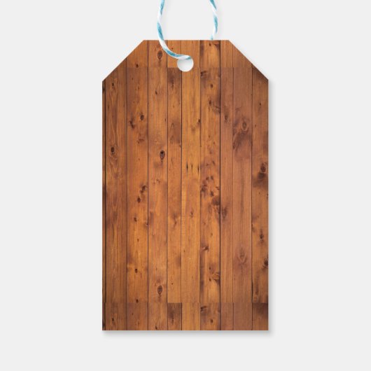 Aangepast logo bruin hout cadeaulabel (Achterkant)
