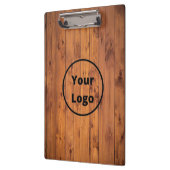 Aangepast logo bruin hout klembord (Links)