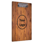 Aangepast logo bruin hout klembord (Rechts)