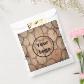 Aangepast logo bruine boomstam bedankzakje (Gezegeld)
