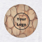 Aangepast logo bruine boomstam werknemer labels (Design 2)