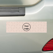 Aangepast logo bruine pen patroon bumpersticker (Op auto)