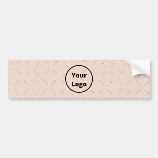 Aangepast logo bruine pen patroon bumpersticker (Voorkant)