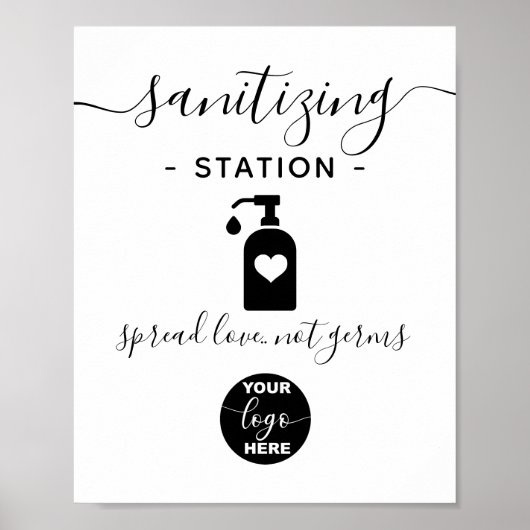 Aangepast Logo Business Safety Sanititing Station Poster (Voorkant)