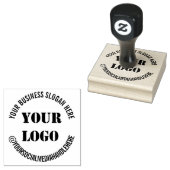 Aangepast Logo Business Slogan Social Media Handva Rubberstempel (Gestempeld)