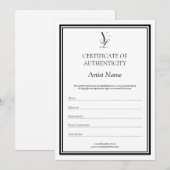 Aangepast Logo Certificaat van echtheid Bedankkaart (Voorkant / Achterkant)