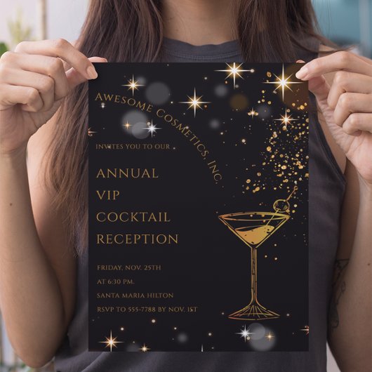 Aangepast logo Cocktail Zakelijk Bedrijfs Event Kaart