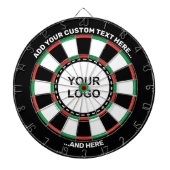 Aangepast Logo-dartboard met tekst Dartbord (Voorkant)