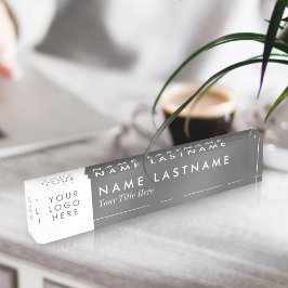 Aangepast Logo donkergrijs modern Naambordje