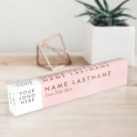Aangepast Logo Eenvoudig Blush Pink Pastel Licht E