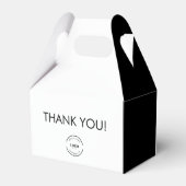 Aangepast logo eenvoudig Zwart wit Bedankt  Bedankdoosjes (Achterkant)