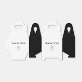 Aangepast logo eenvoudig Zwart wit Bedankt  Bedankdoosjes (Uitgevouwen)