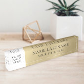 Aangepast Logo Elegant Classy Business Faux Gold Naambordje