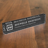 Aangepast Logo elegant, modern, zwart wit Naambordje (Zijkant)