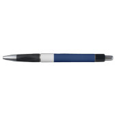 Aangepast Logo Elegant Navyblauw Wit Naam Titel Pen (Voorkant)