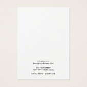 Aangepast logo elegant script dat weergavekaart oo visitekaartje (Achterkant)