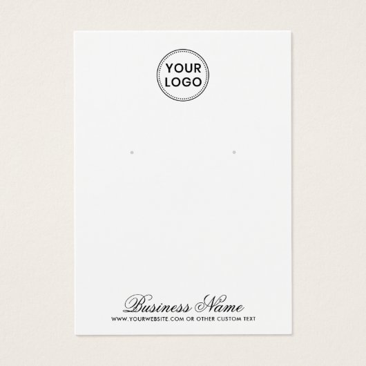 Aangepast logo elegant script dat weergavekaart oo visitekaartje (Voorkant)